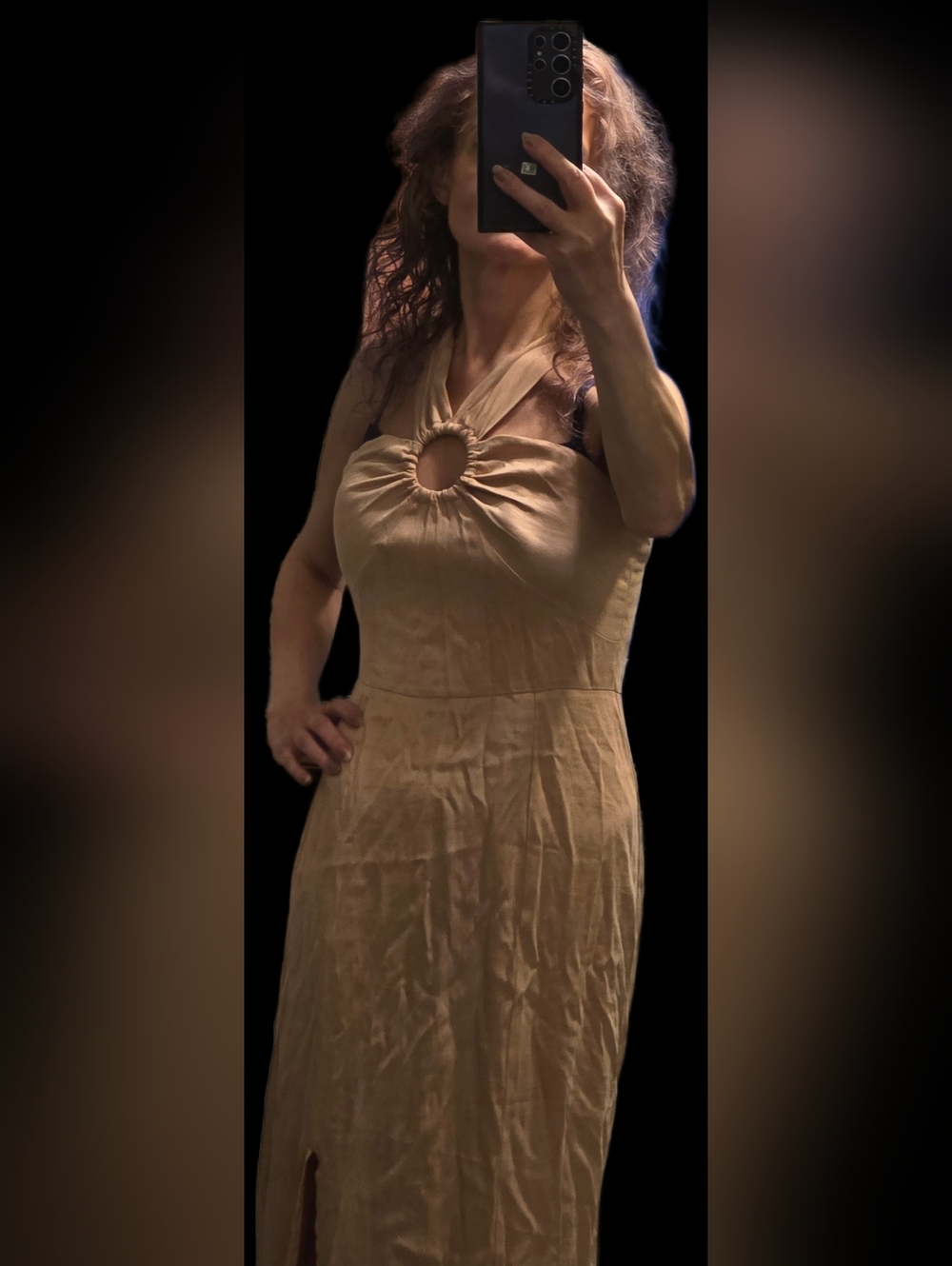Topshop Blush Halter Maxi Dress with Front Slit Size 4 Lyocell, Viscose NWT - Picture 7 of 17
